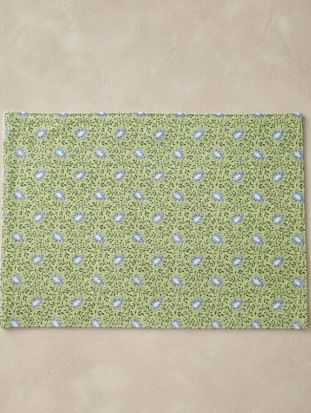 Vintage Williams Sonoma Set 4 Botanical Cotton Placemats 20.5x14.5 Cottage